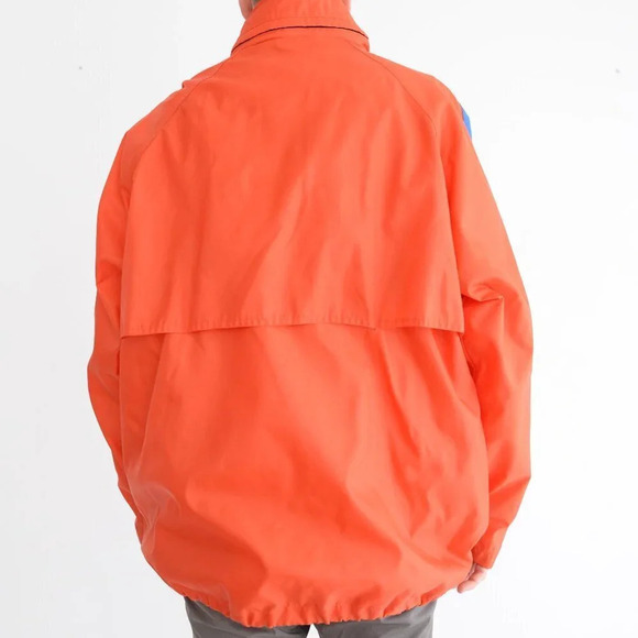 Vintage Polo Jeans Co.  Ralph Lauren Orange Zip Up Rain Coat Size Medium - Picture 4 of 14